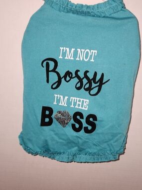 Top Paw Teal Dog Shirt "I'm Not Bossy I'm The Boss"
